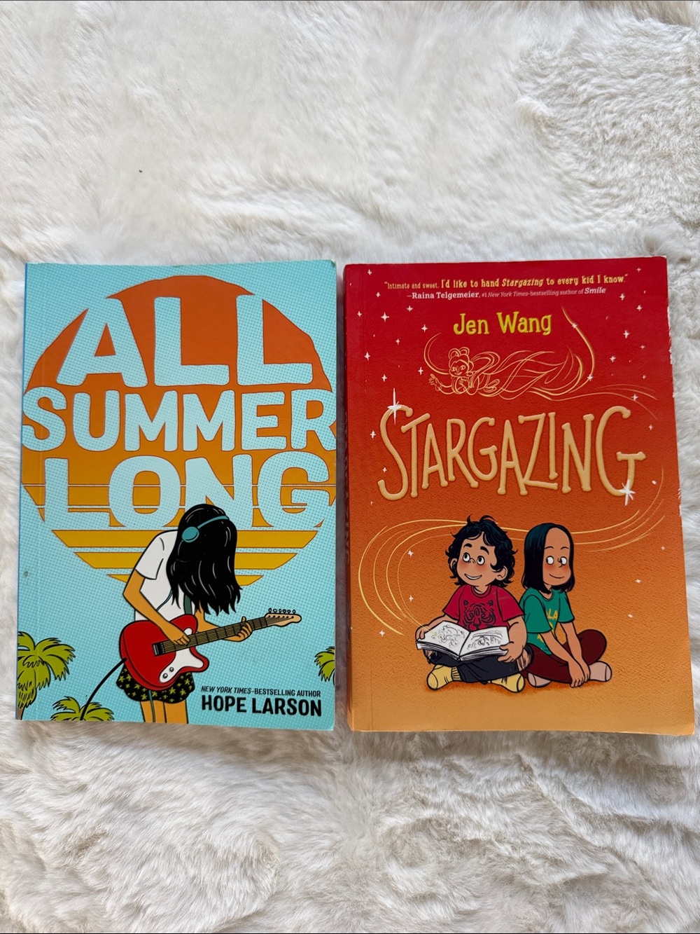 All Summer Long Hope Larson & Stargazing Jen Wang Graphic Novels Book Lot of 2